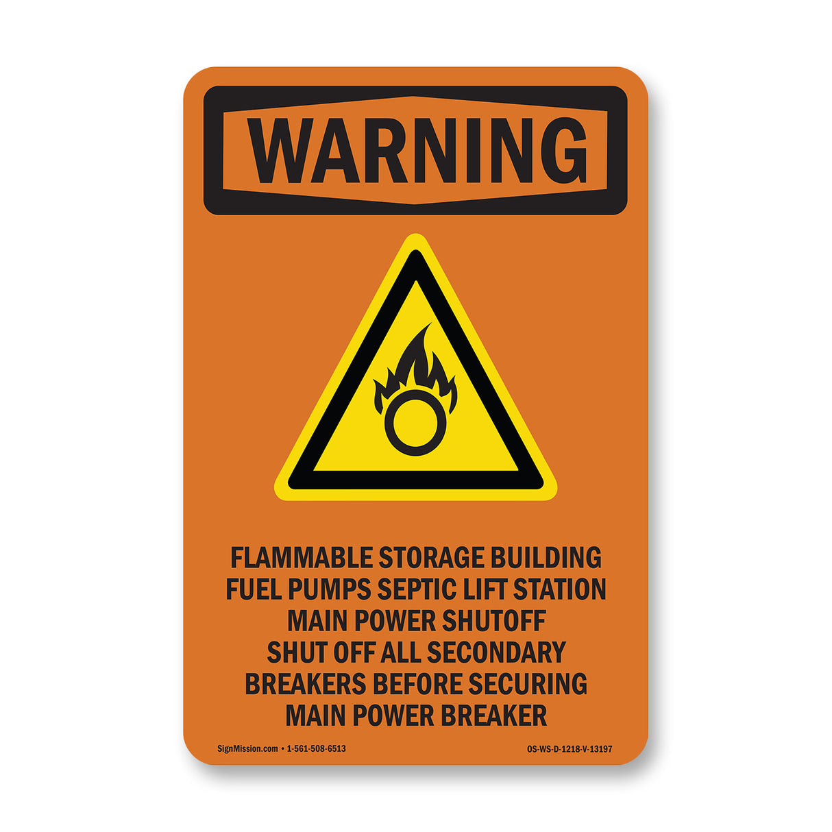 Flammable Storage Building Fuel With Symbol