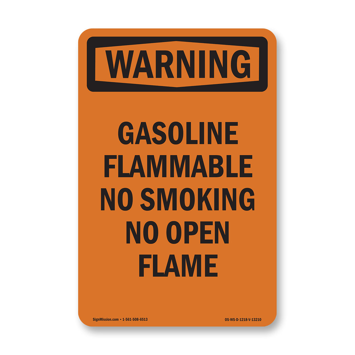 Gasoline Flammable No Smoking No Open Flame