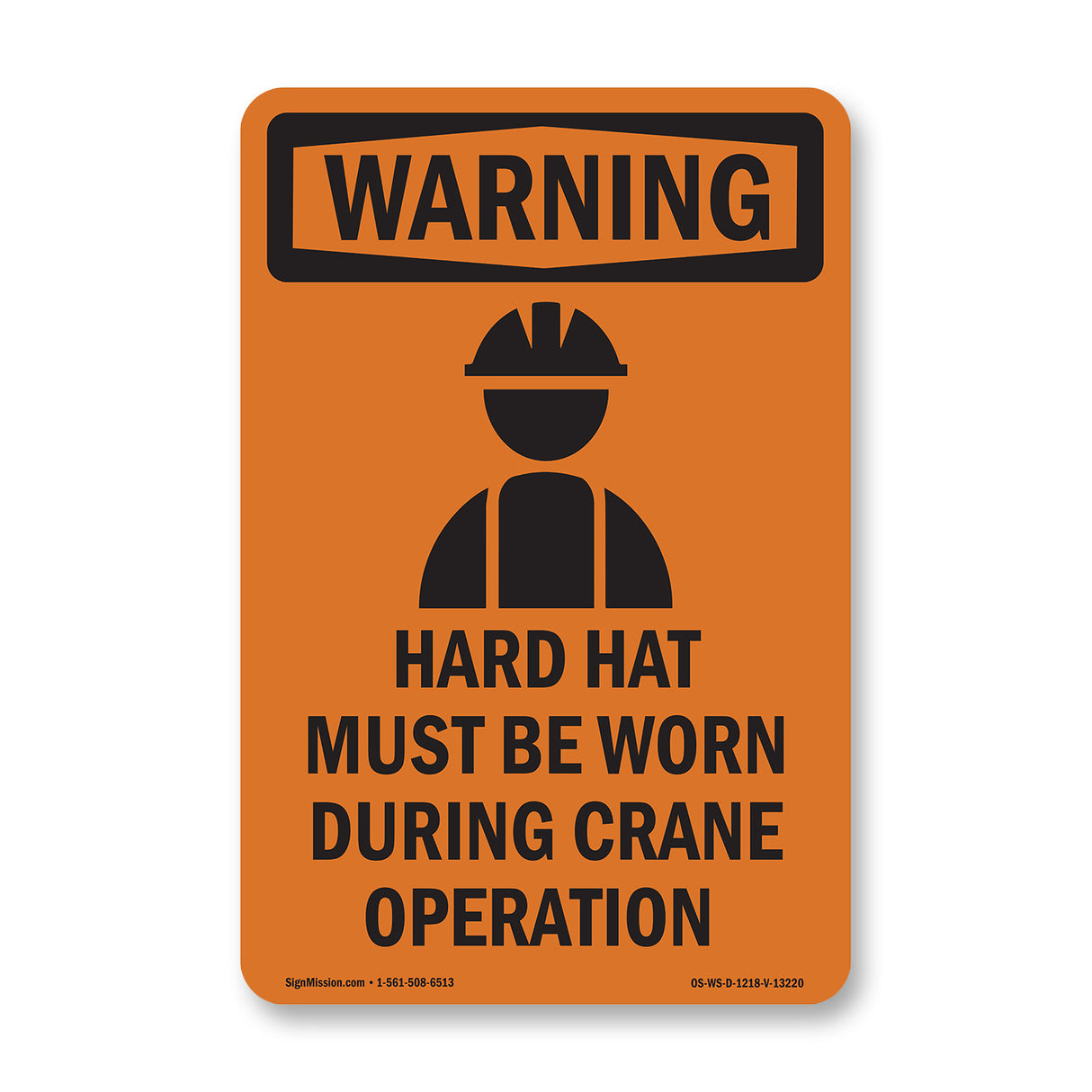 Hard Hat Worn During Crane Operation