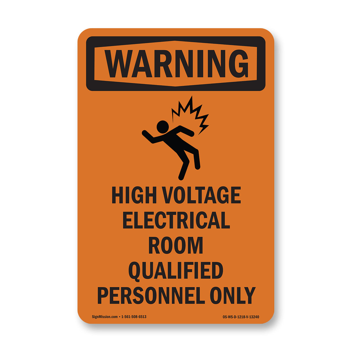 High Voltage Electrical Room With Symbol