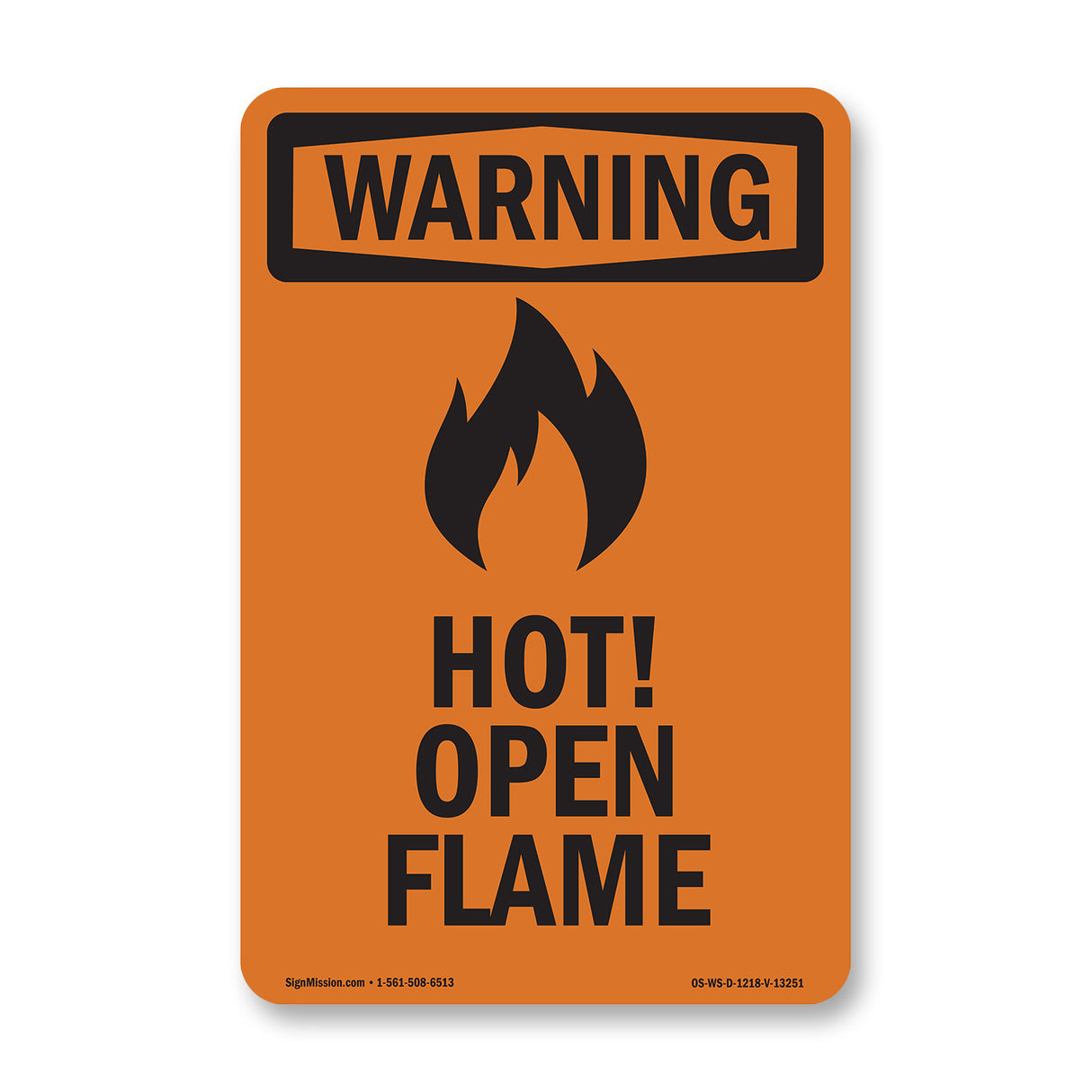 Hot! Open Flame With Symbol
