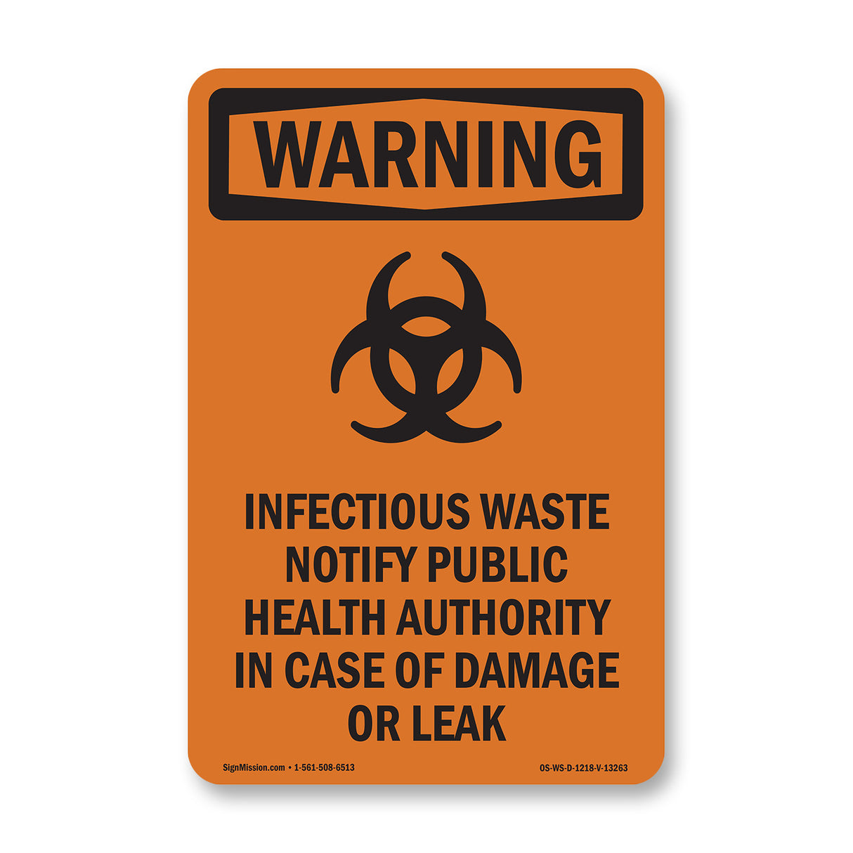 Infectious Waste Notify Damage Or Leak