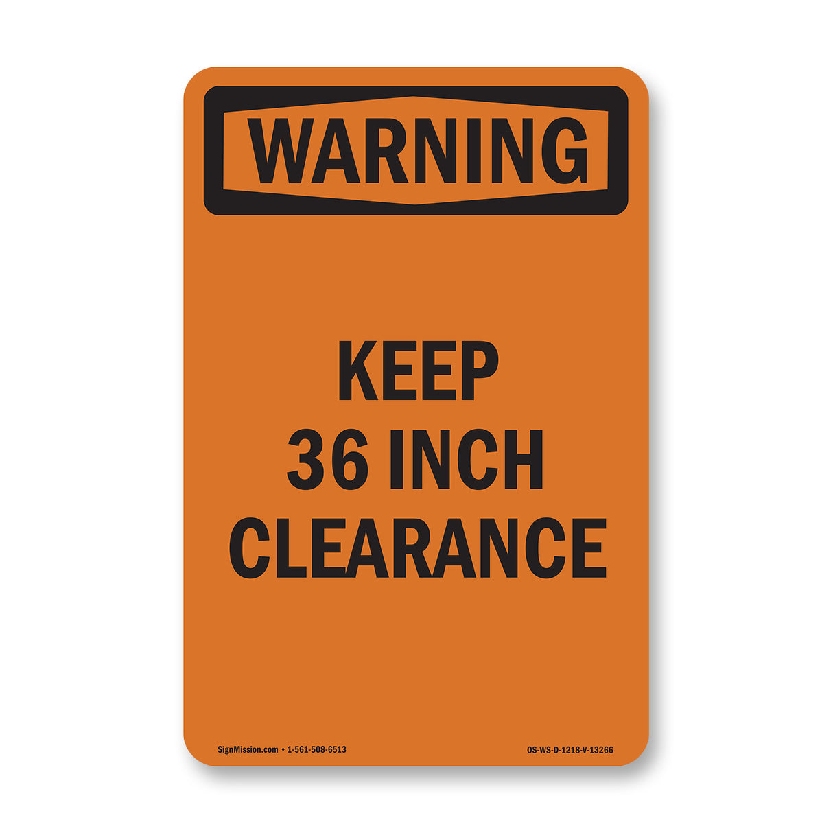 Keep 36 Inch Clearance