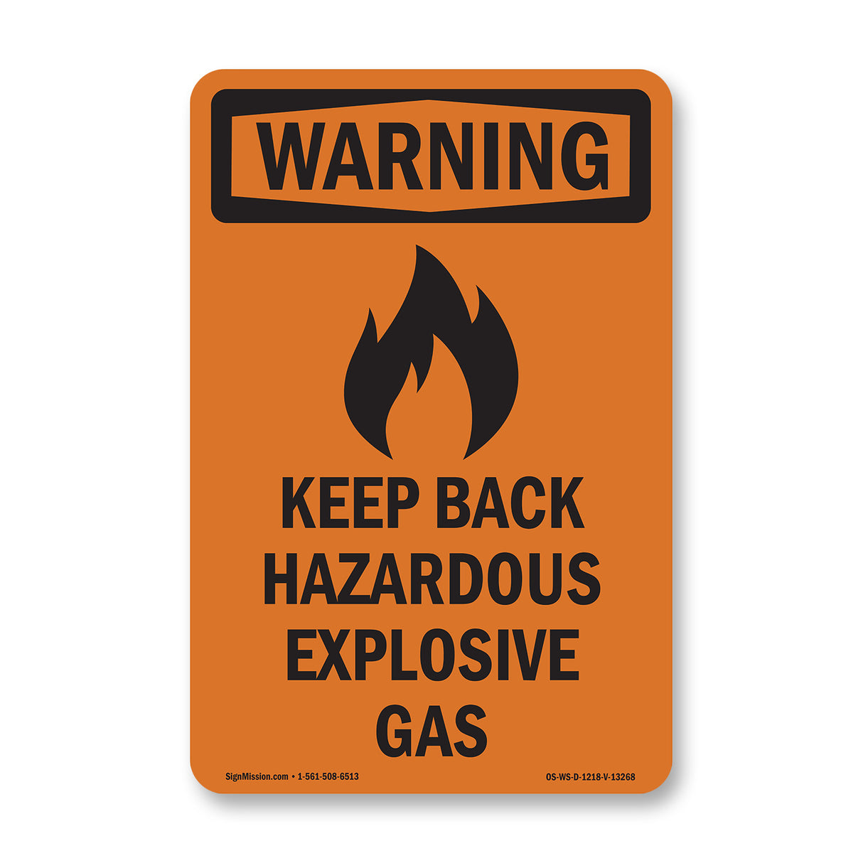 Keep Back Hazardous Explosive Gas With Symbol