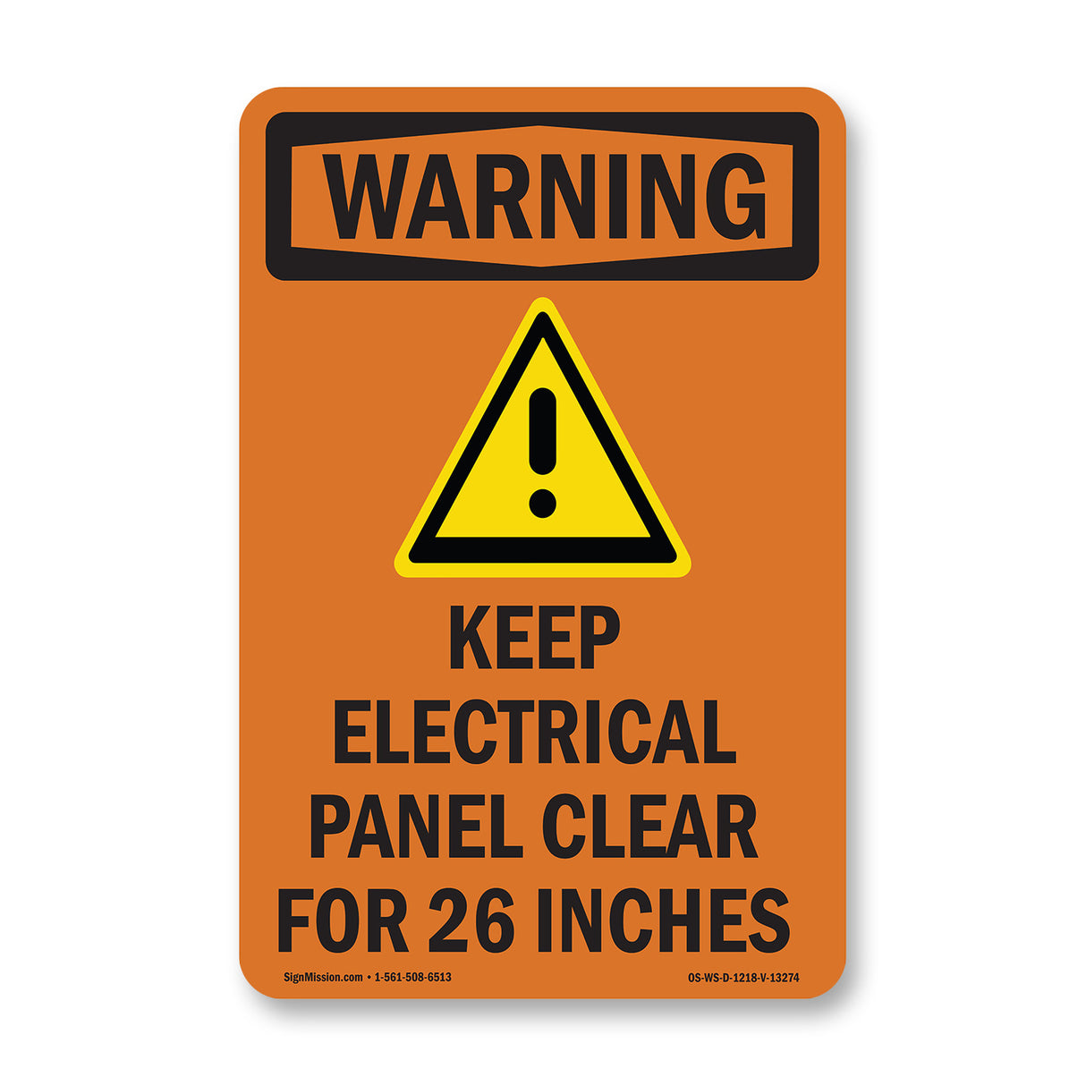 Keep Electrical Panel Clear With Symbol