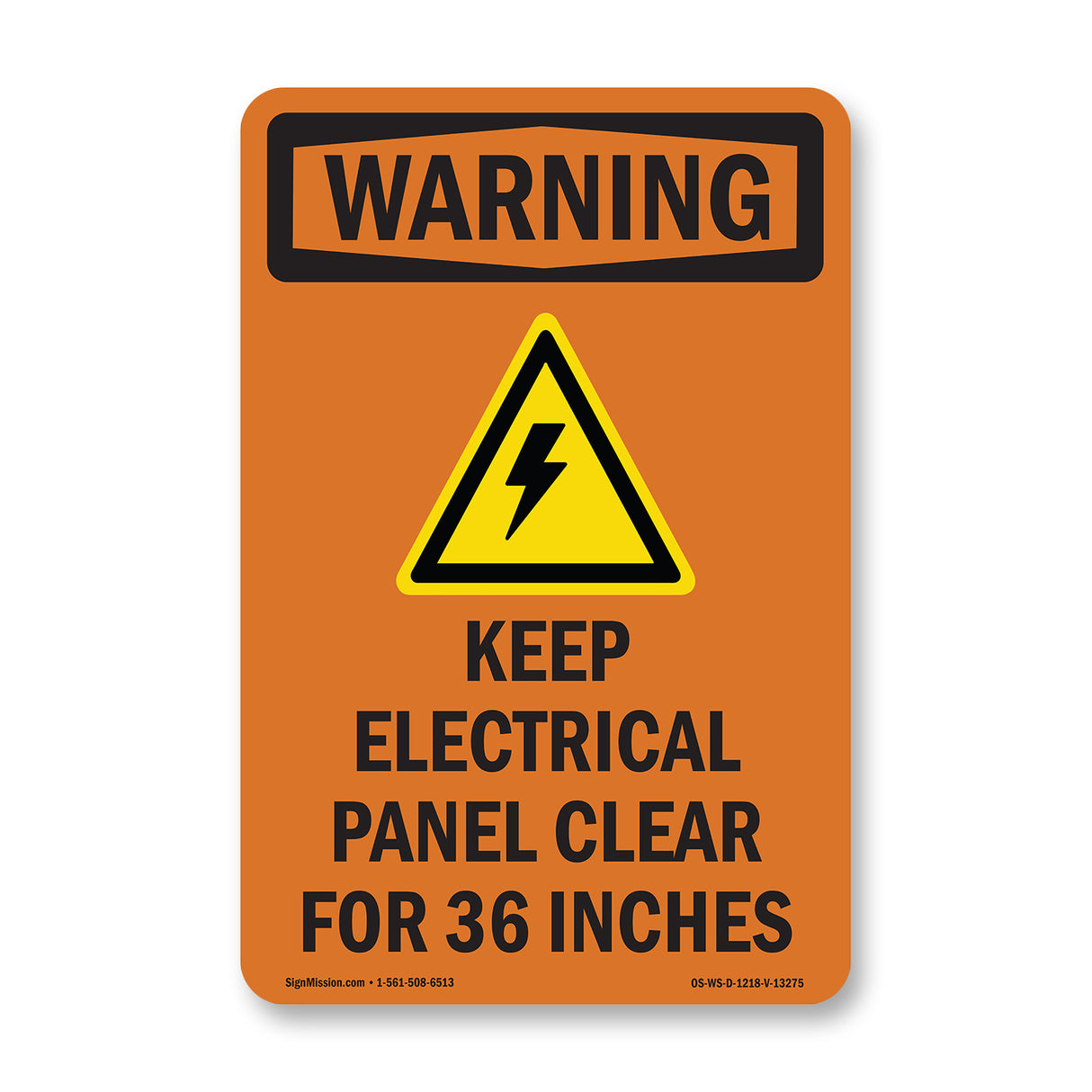 Keep Electrical Panel Clear With Symbol