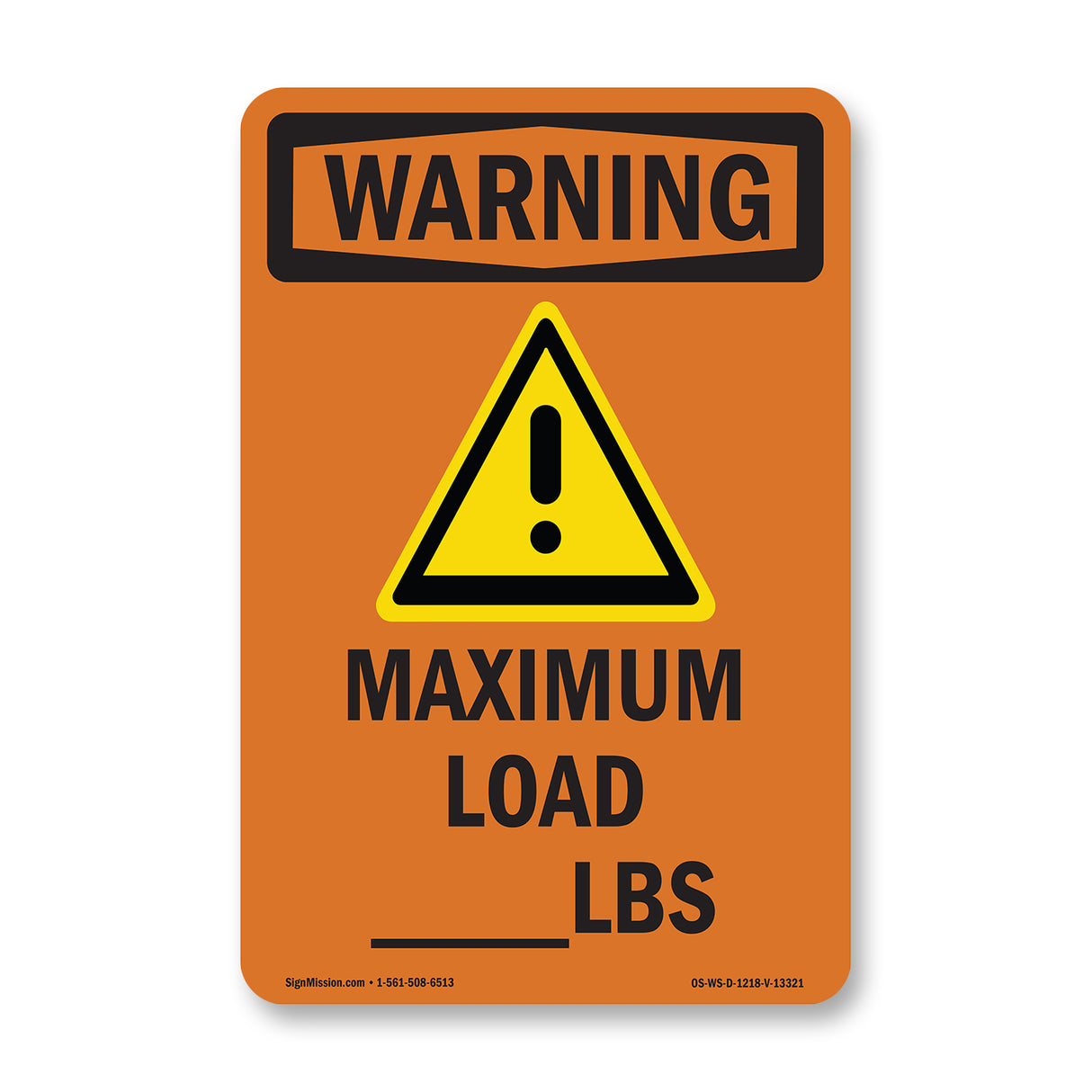 Custom Maximum Load - Lbs