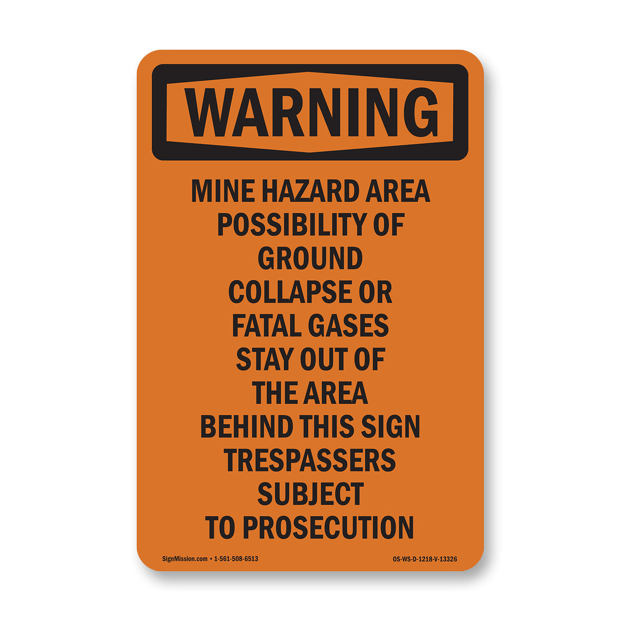 Mine Hazard Area Possibility Of Ground Collapse