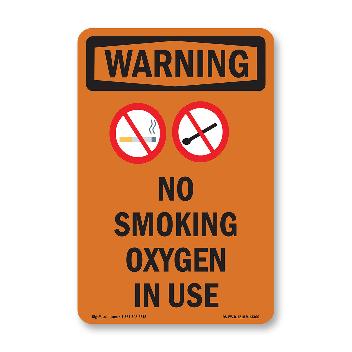No Smoking Oxygen In Use Bilingual