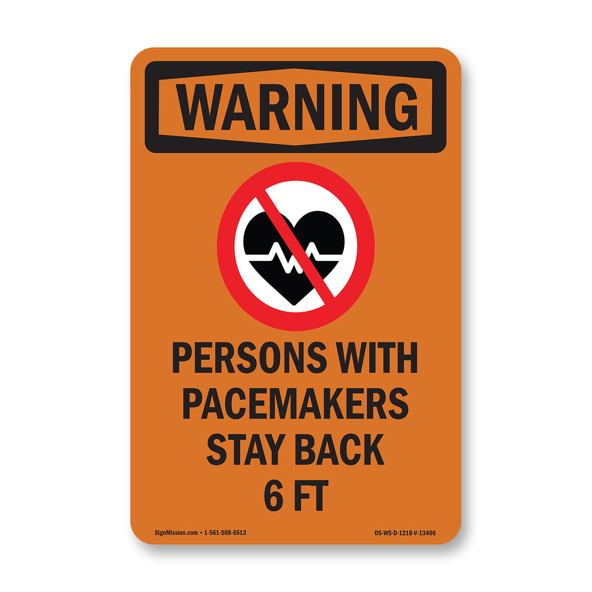 Pacemakers Stay Back 6 Ft Bilingual