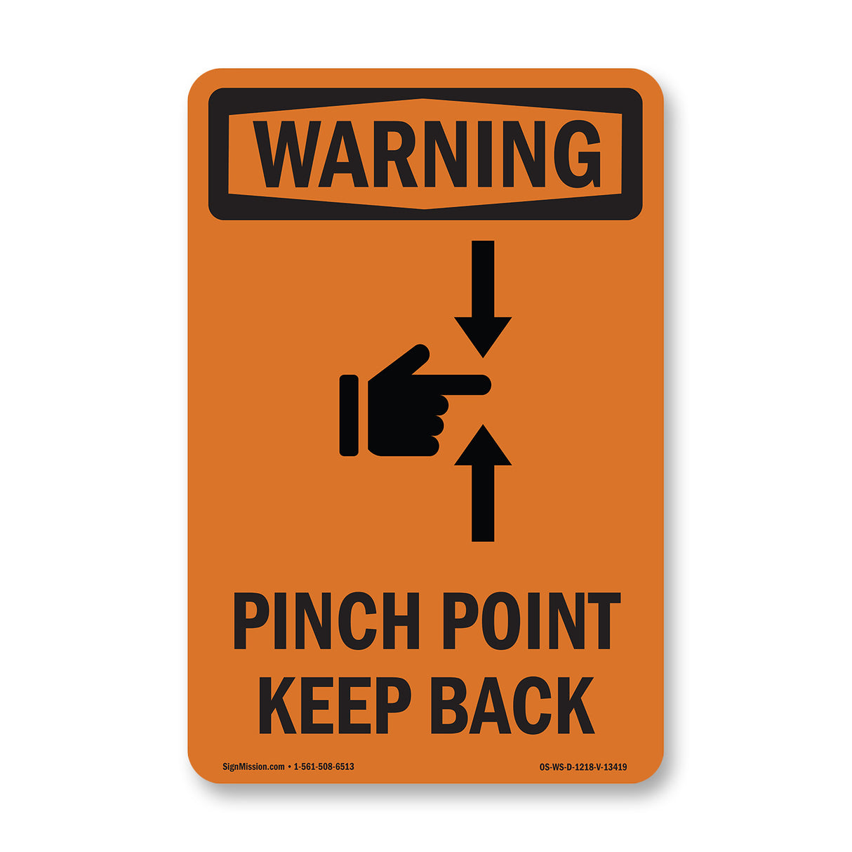 Pinch Point Keep Back Spanish