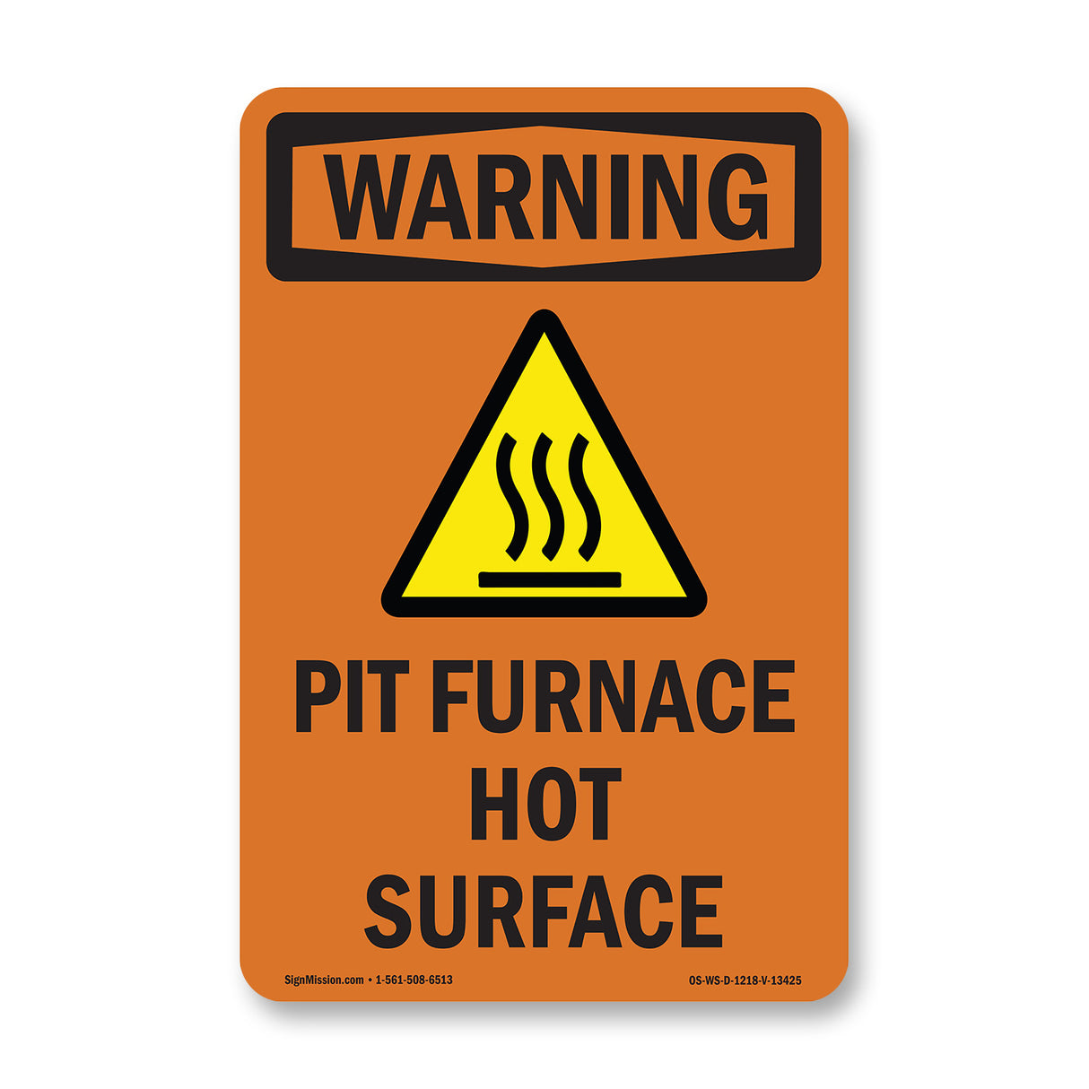 Pit Furnace Hot Surface With Symbol