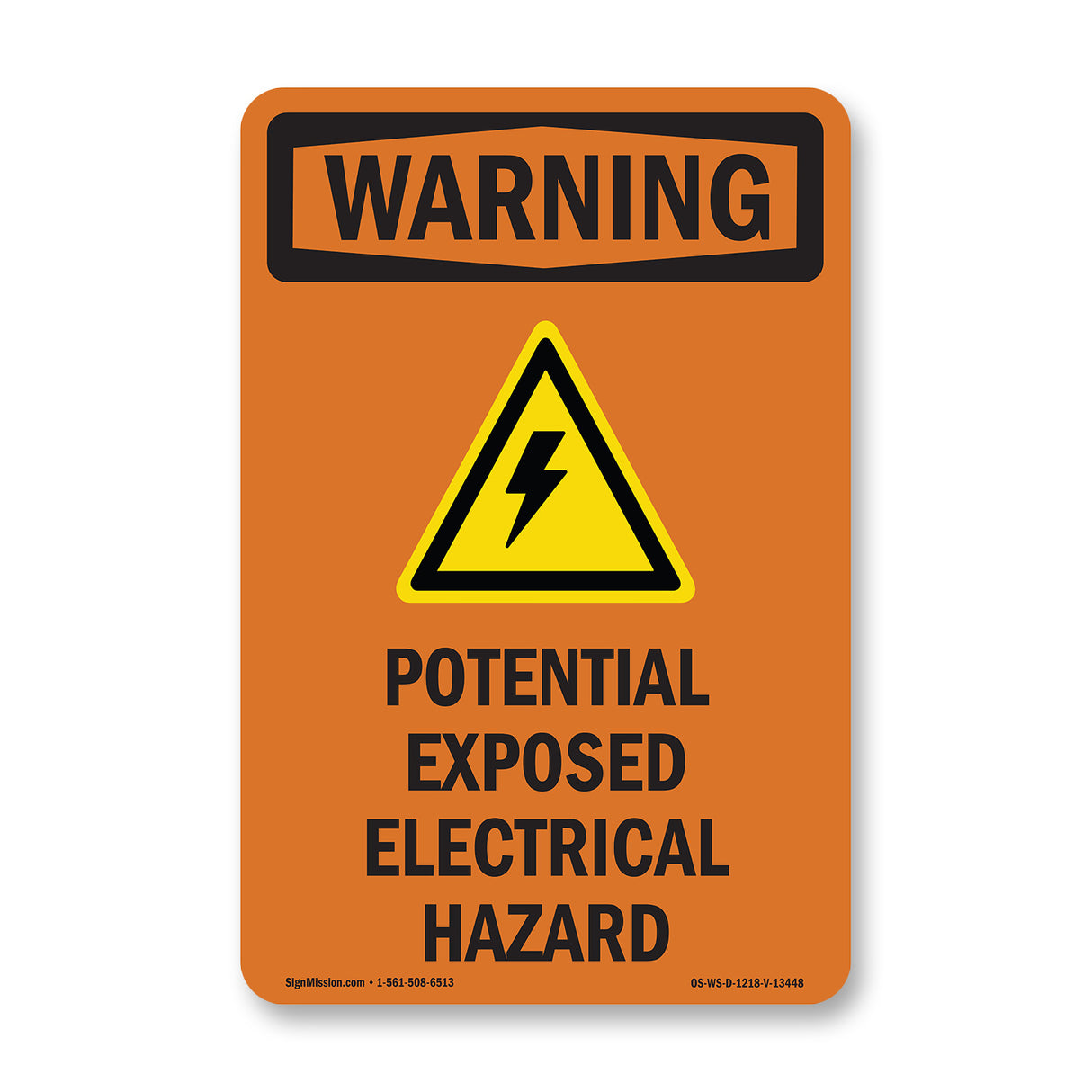 Potential Exposed Electrical Hazard With Symbol