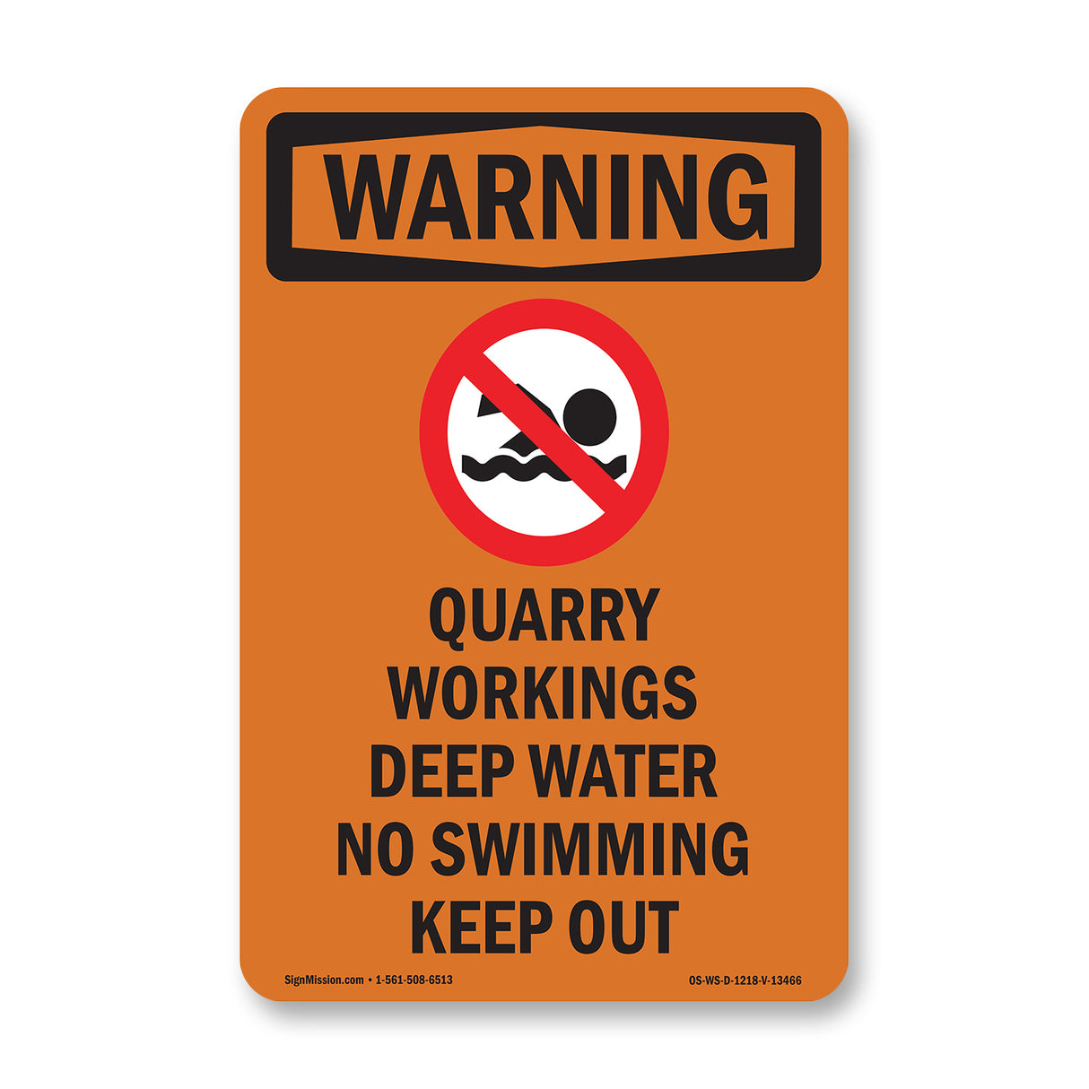 Quarry Workings Deep Water No With Symbol