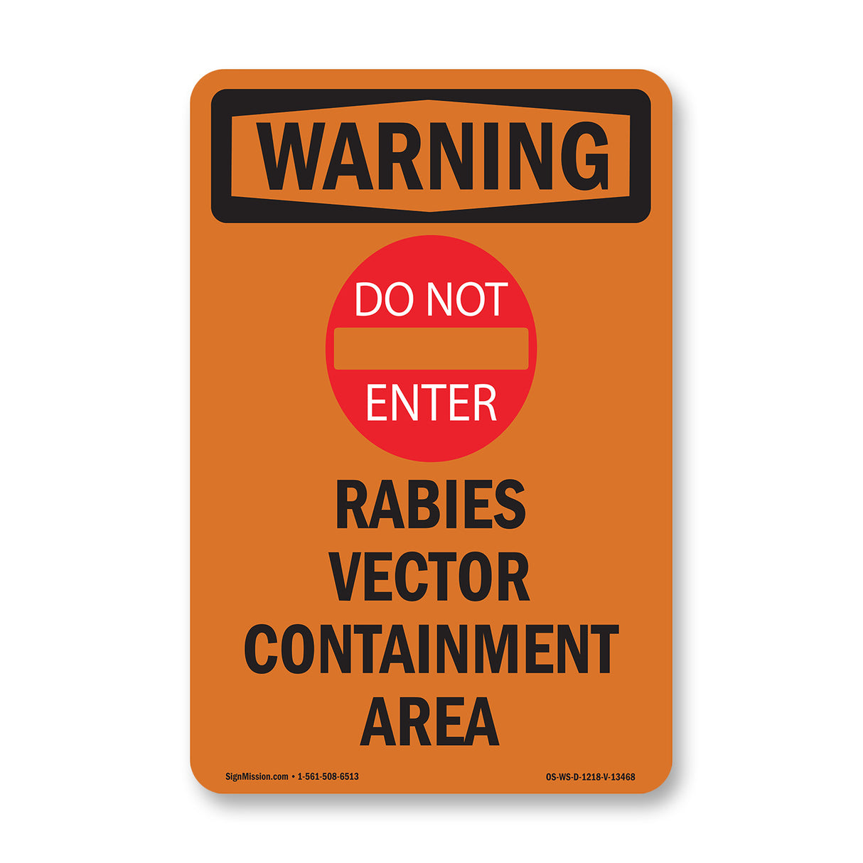 Rabies Vector Containment Area With Symbol