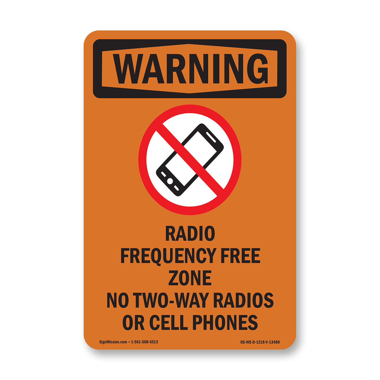Radio Frequency Free Zone With Symbol