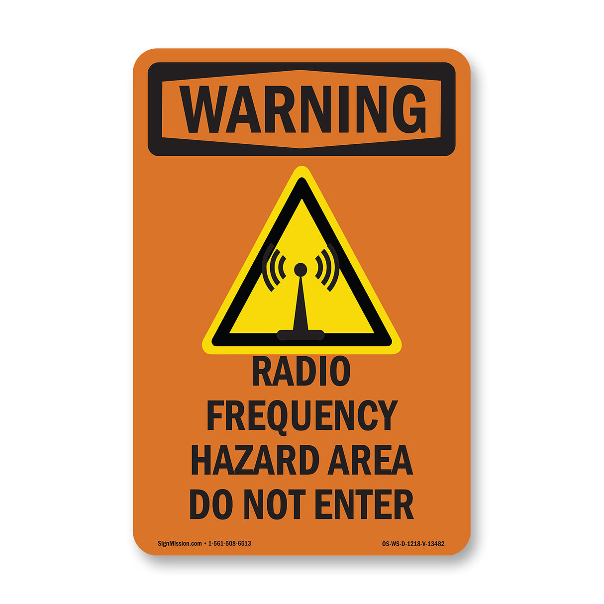 Radio Frequency Hazard Area With Symbol