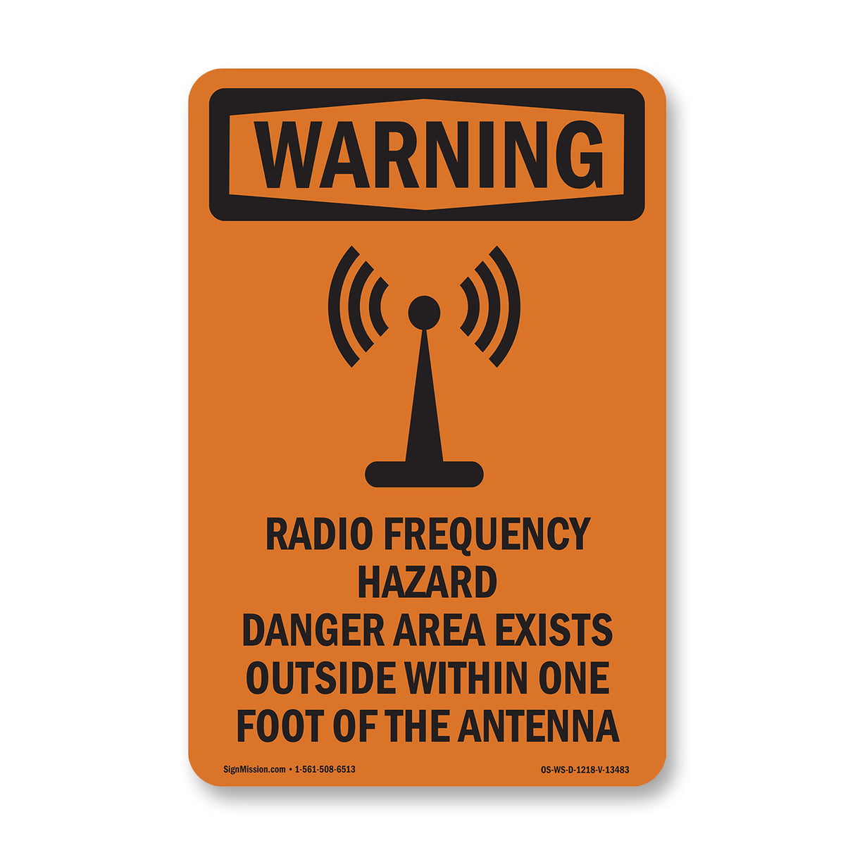 Radio Frequency Hazard Danger With Symbol