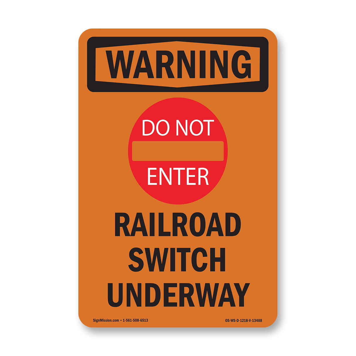 Railroad Switch Underway With Symbol