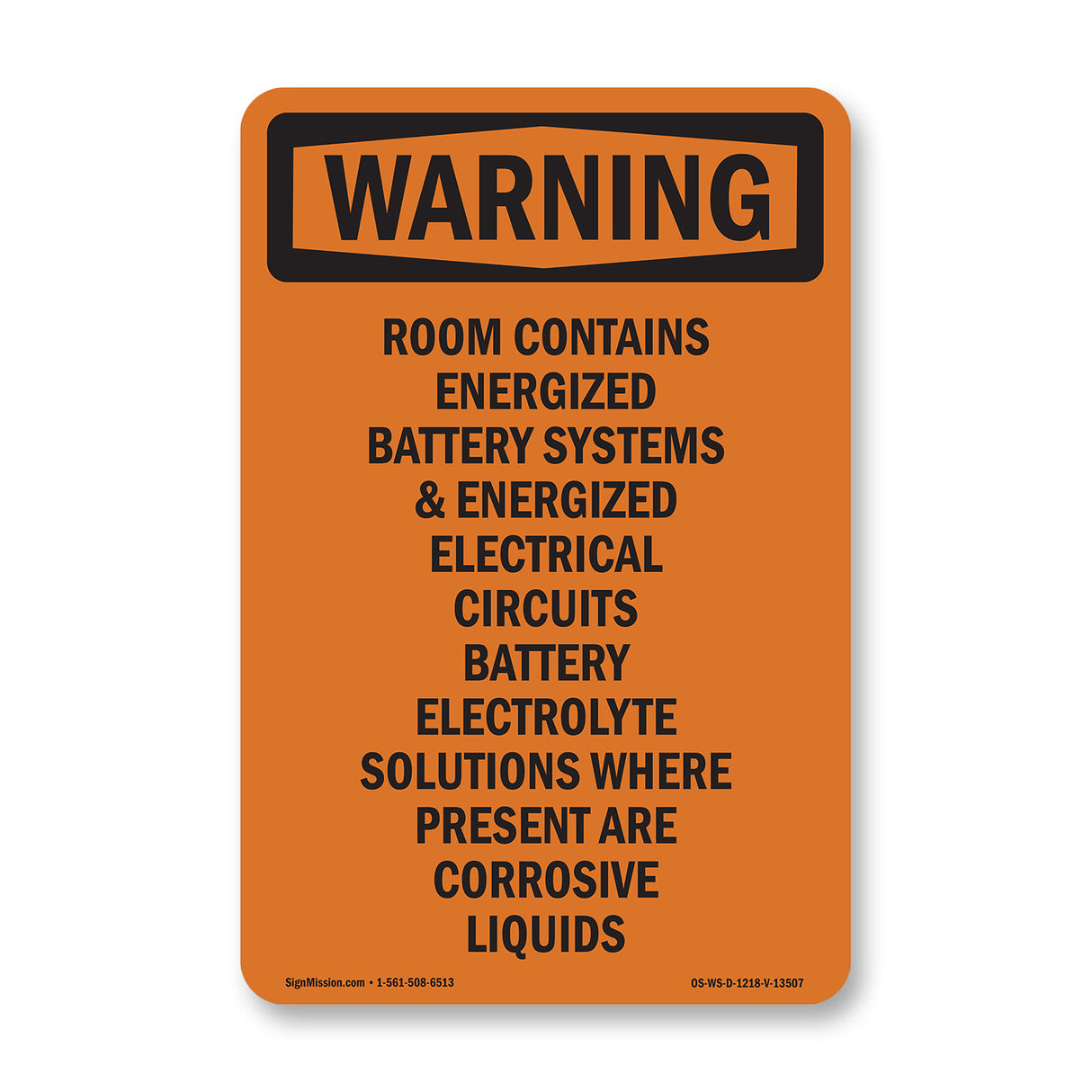 Room Contains Energized Battery Systems