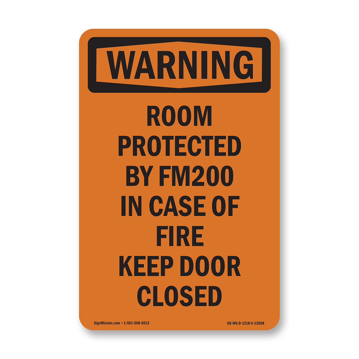 Room Protected By Fm200 In Case Of Fire