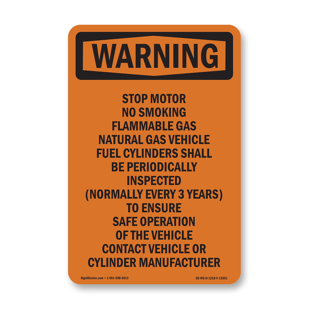 Stop Motor No Smoking Flammable Gas Natural