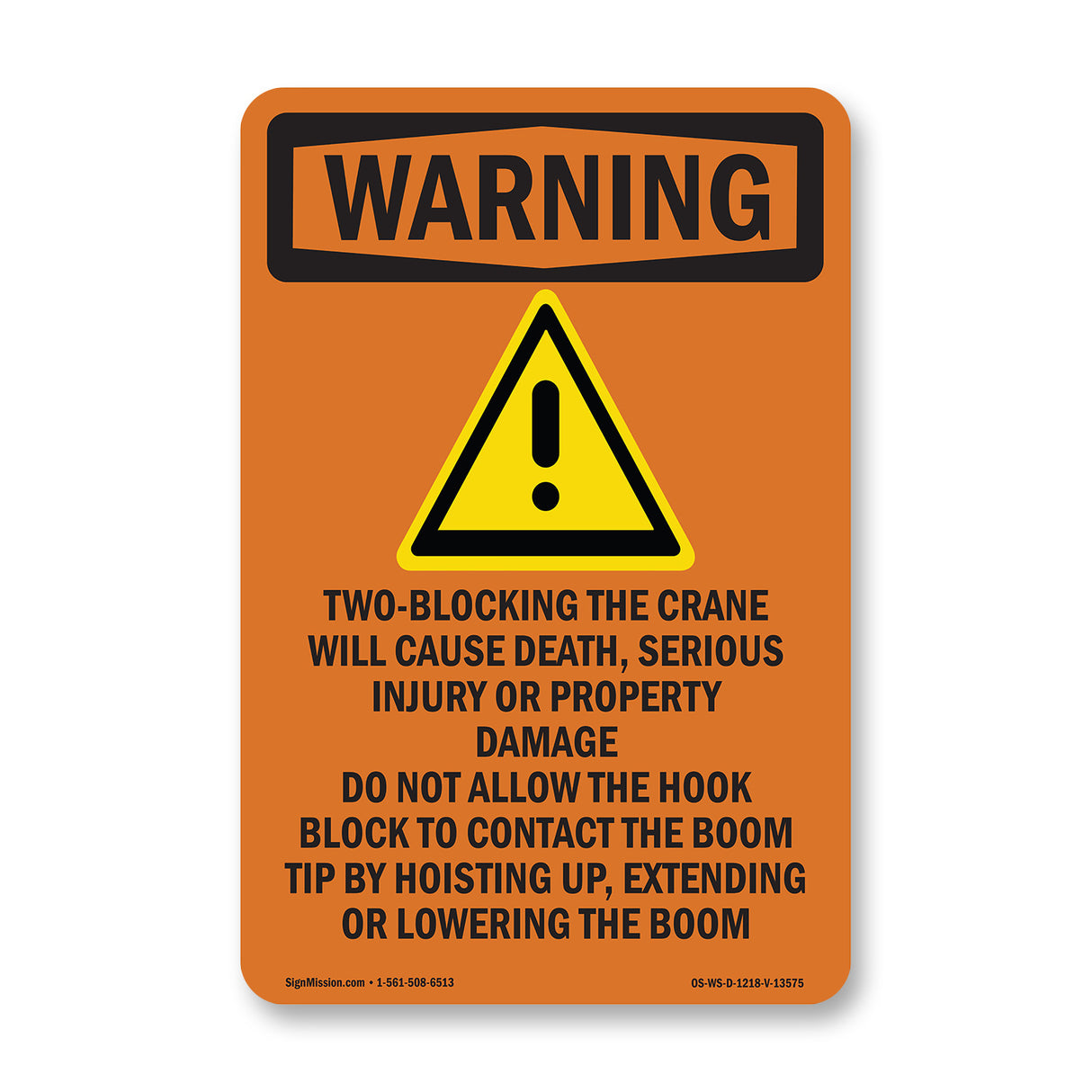 Two-Blocking The Crane Will Cause Death