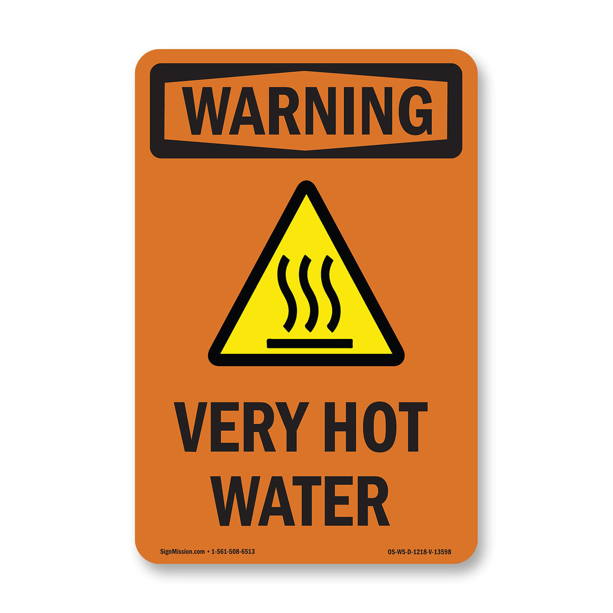 Very Hot Water With Symbol