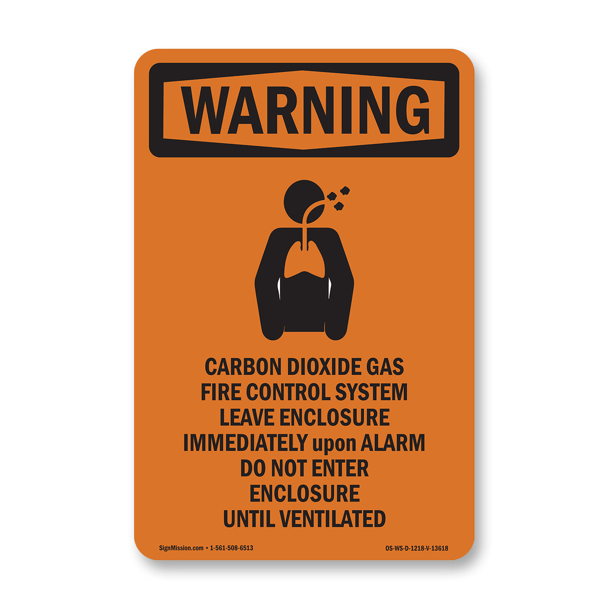 Carbon Dioxide Gas Fire With Symbol