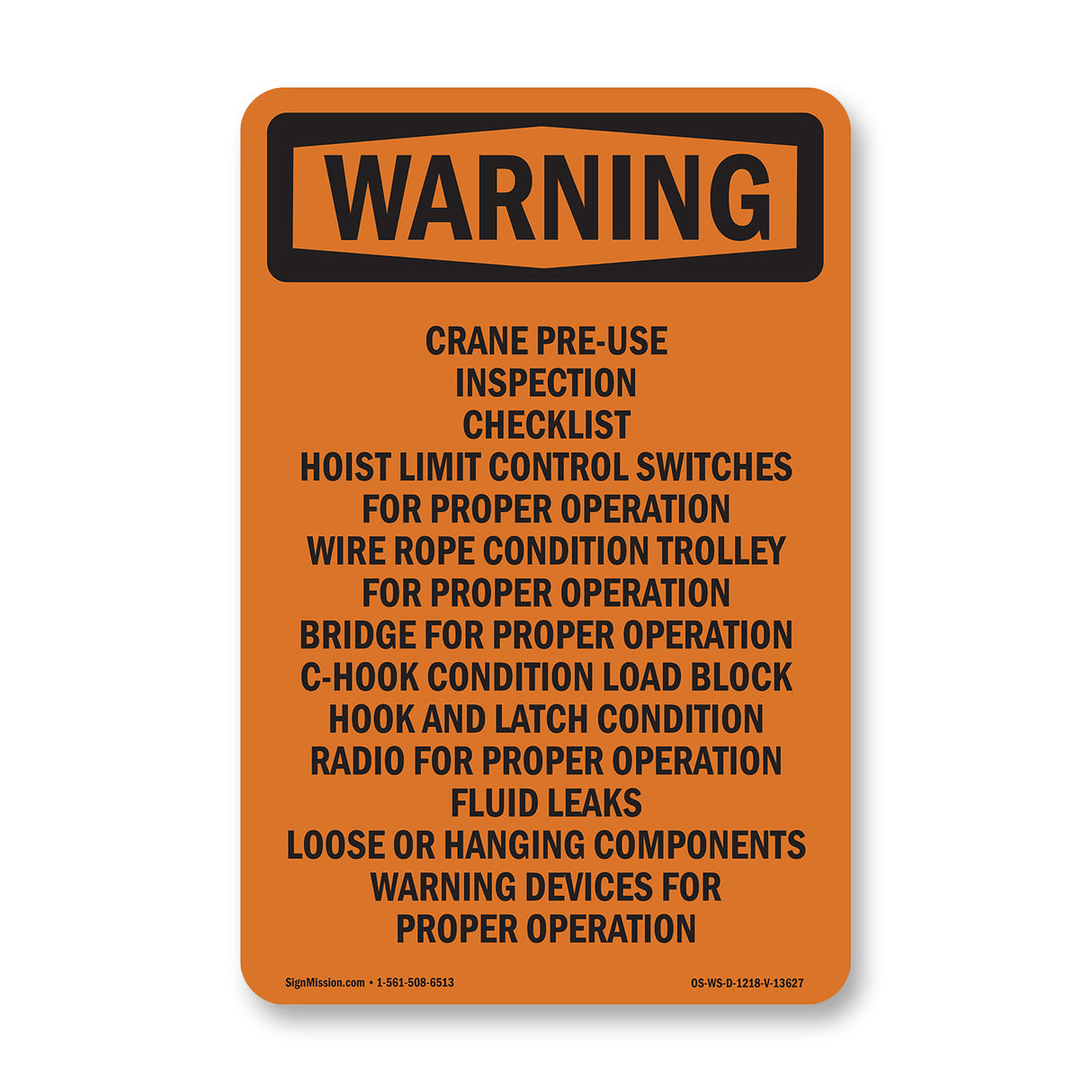 Crane Pre-Use Inspection