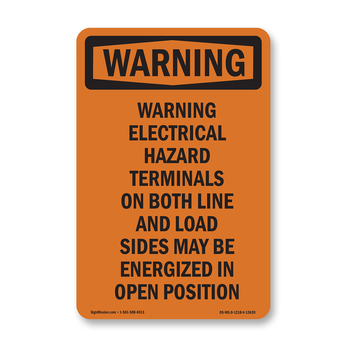 Warning Electrical Hazard Terminals On Both