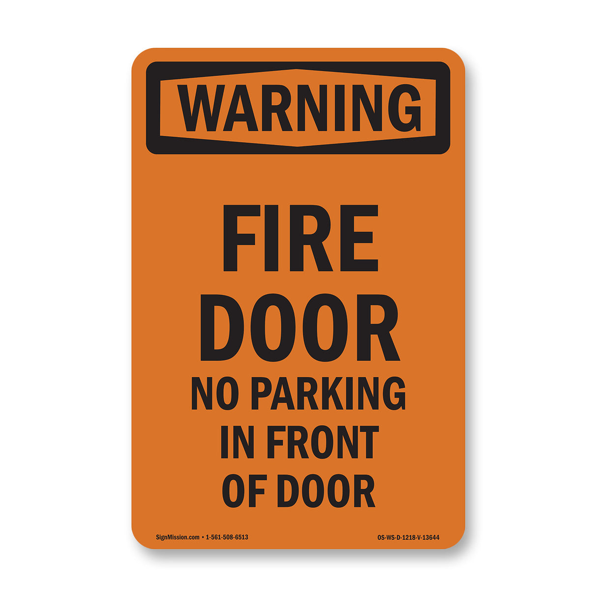 Fire Door No Parking Bilingual