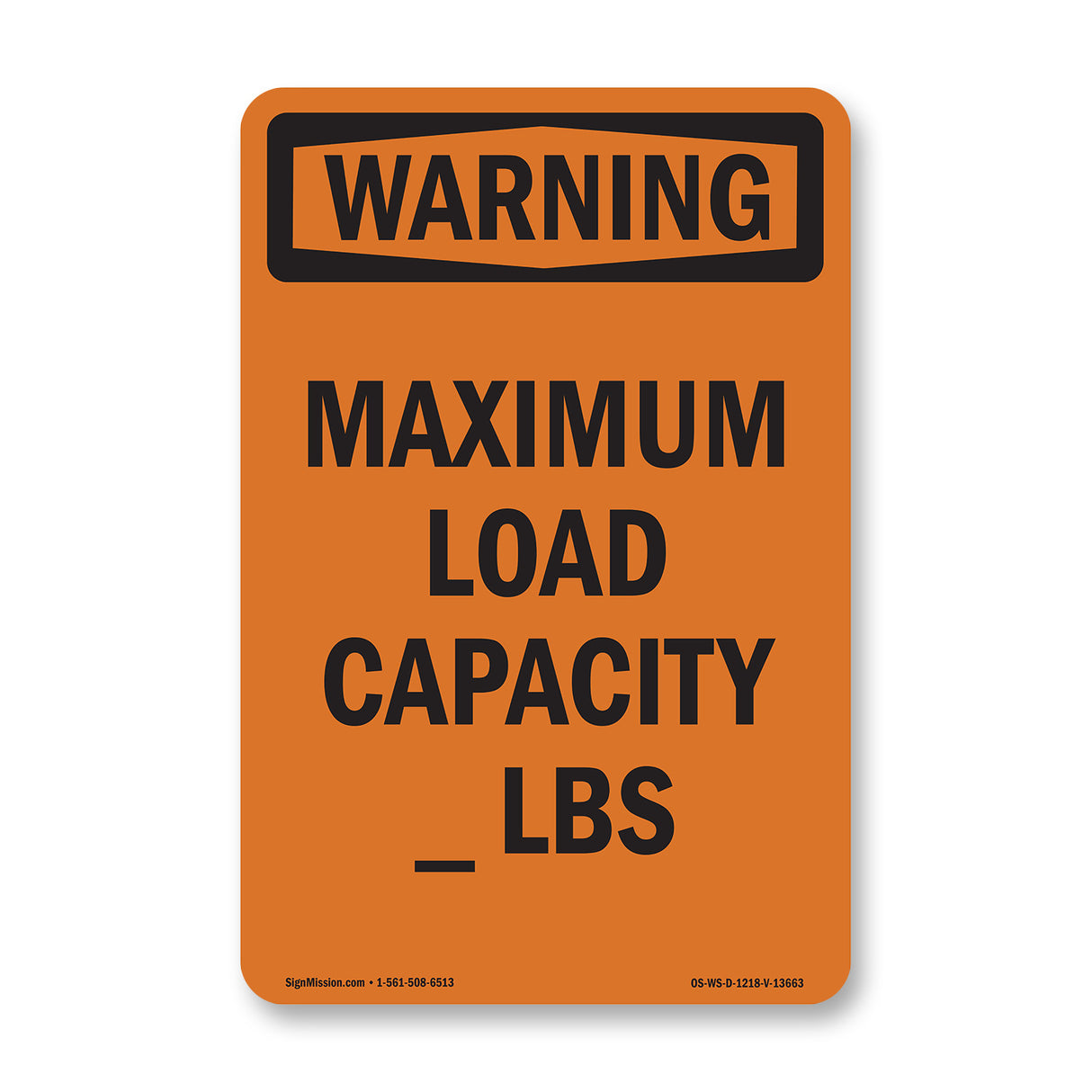 Maximum Load Capacity____ Lbs
