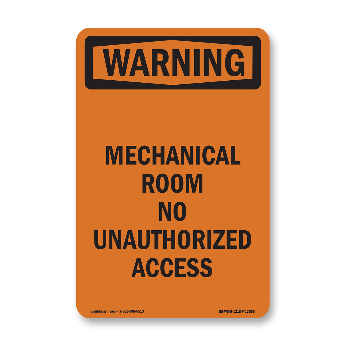 Mechanical Room No Unauthorized Access