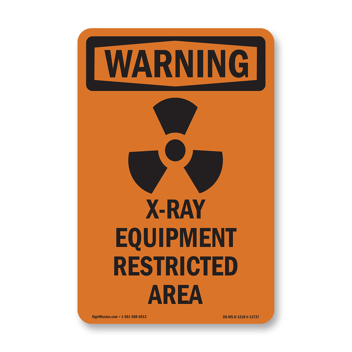X-Ray Equipment Restricted Area With Symbol