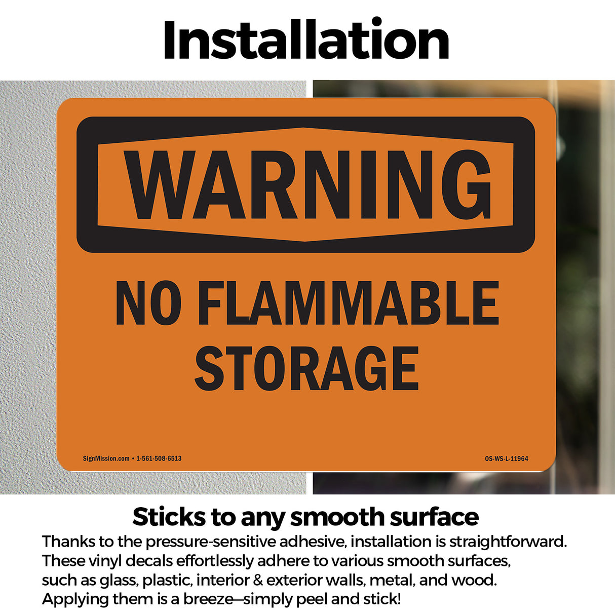 No Flammable Storage