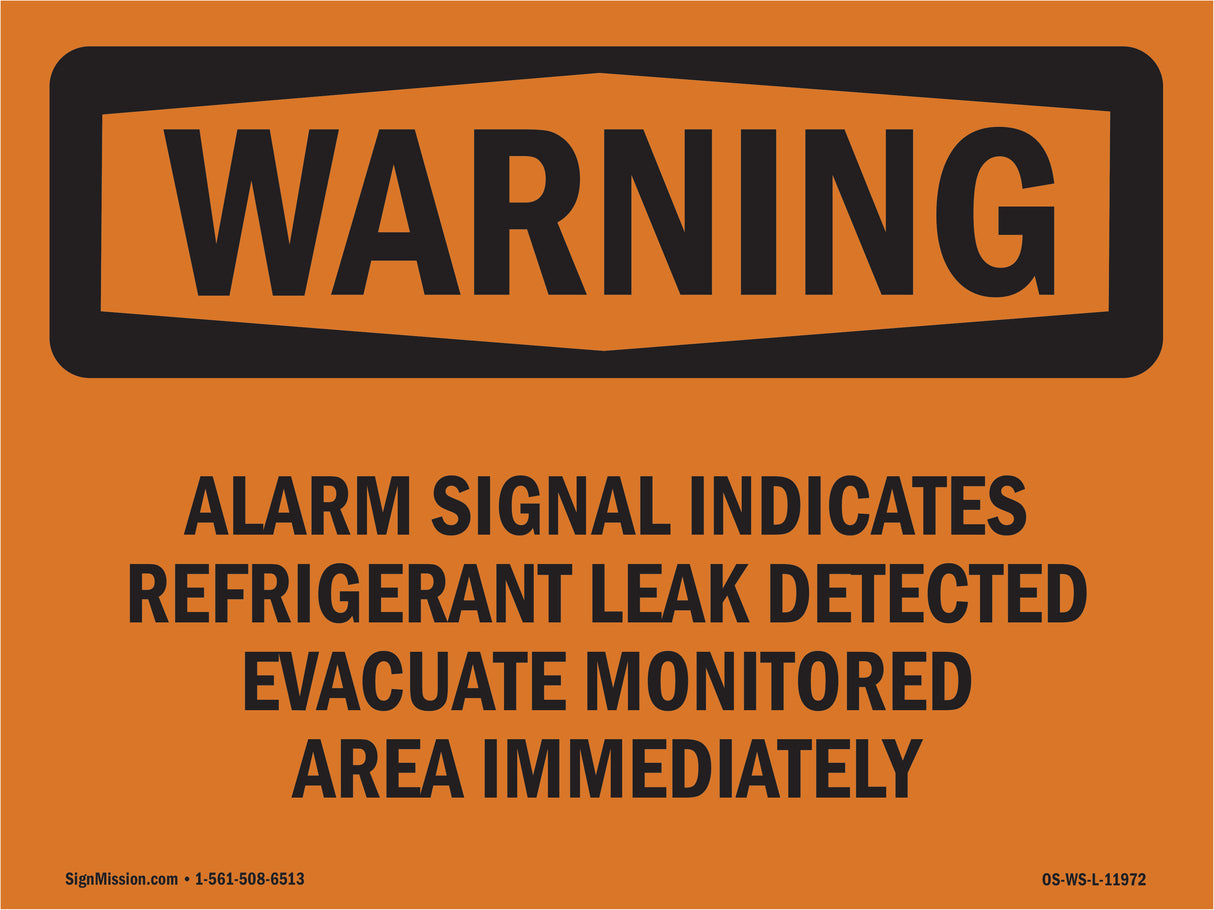 Alarm Signal Indicates Refrigerant Leak