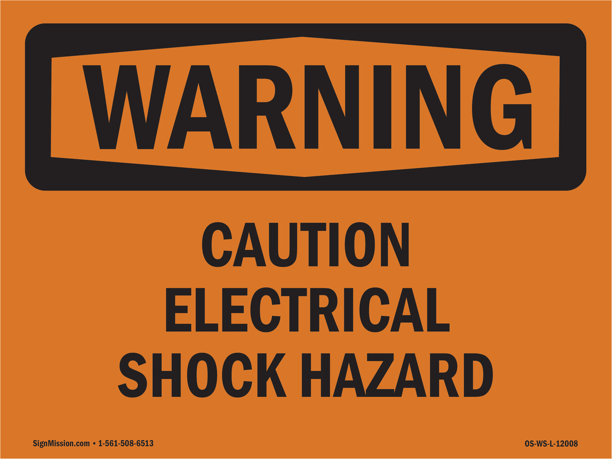 Caution Electrical Shock Hazard