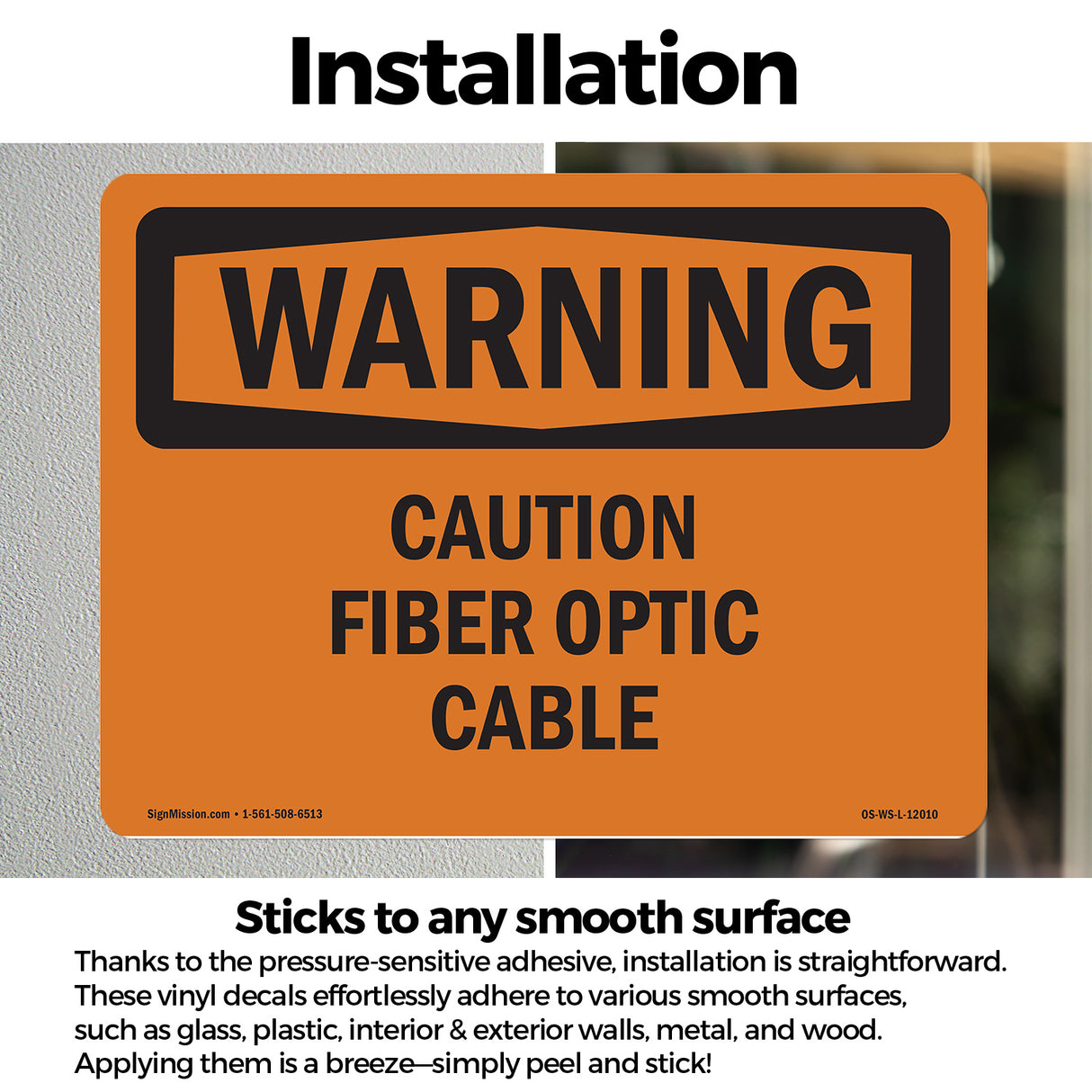 Caution Fiber Optic Cable