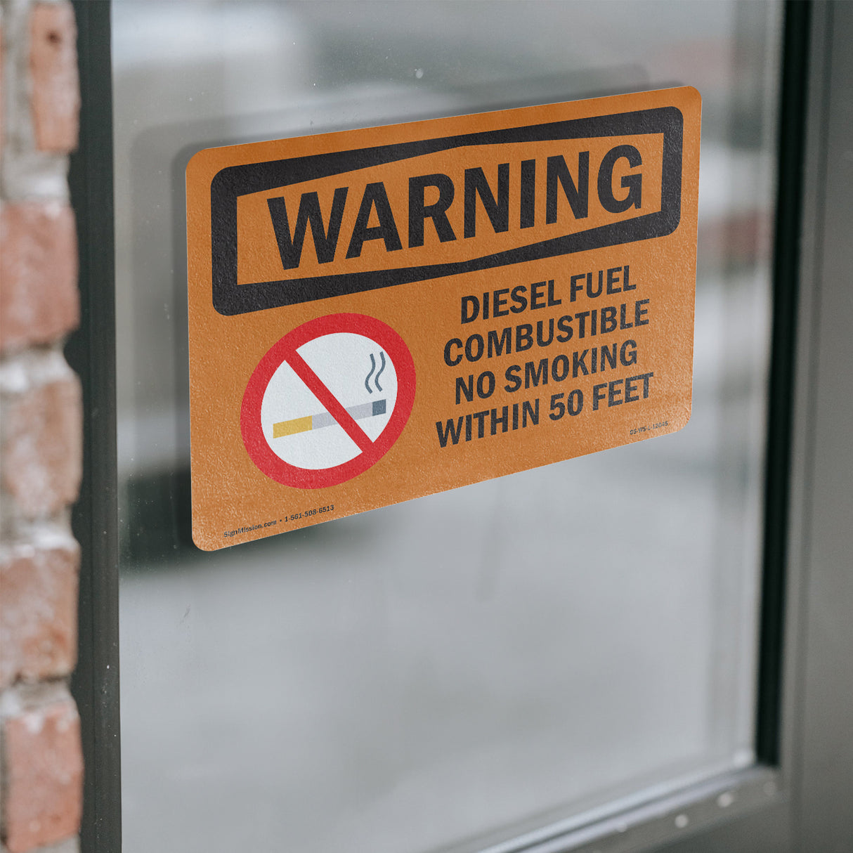 Diesel Fuel Combustible No Smoking With Symbol