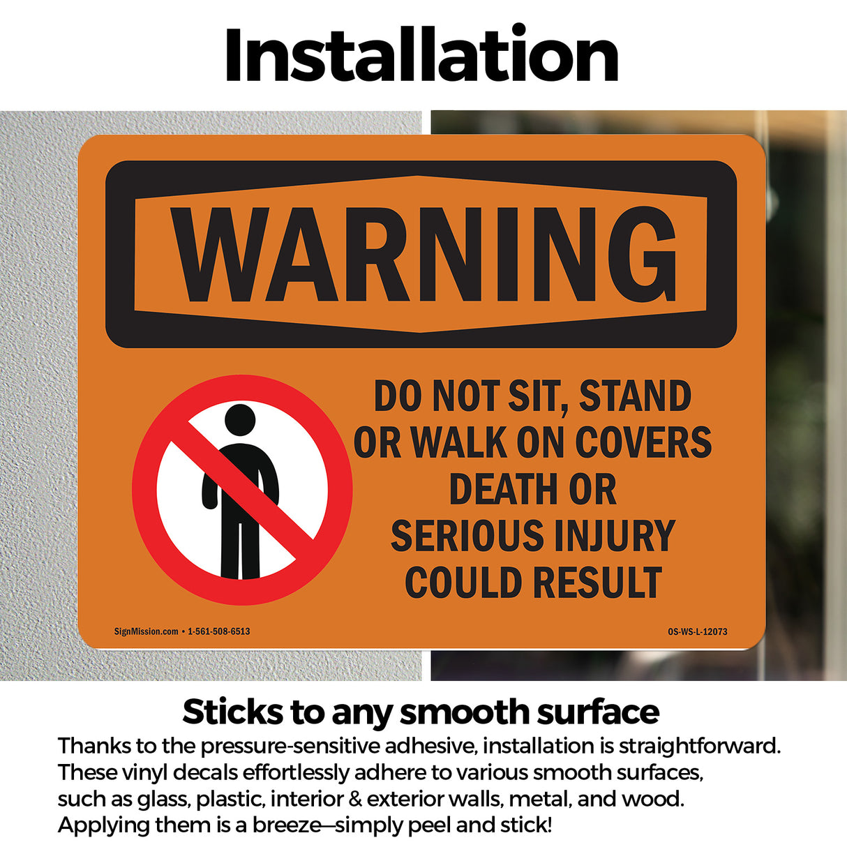 Do Not Sit, Stand Or Walk On With Symbol