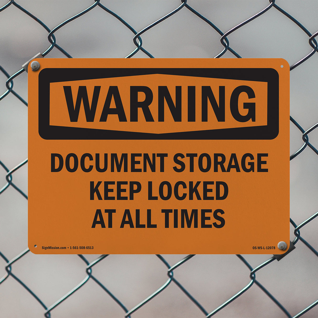 Document Storage Keep Locked At All Times