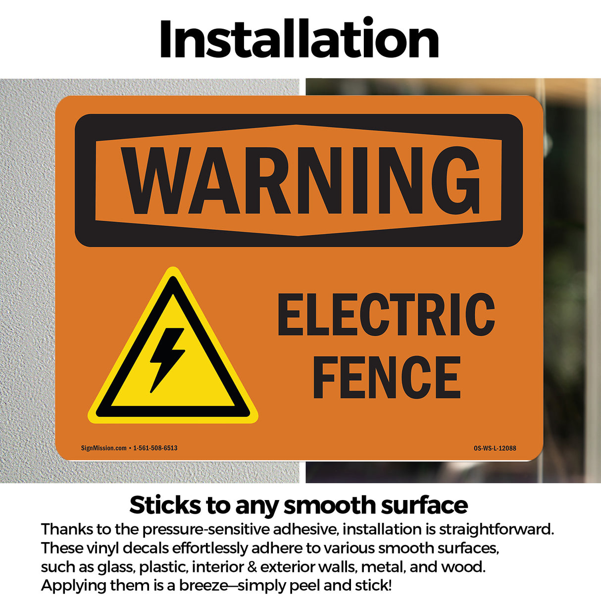 Electric Fence With Symbol