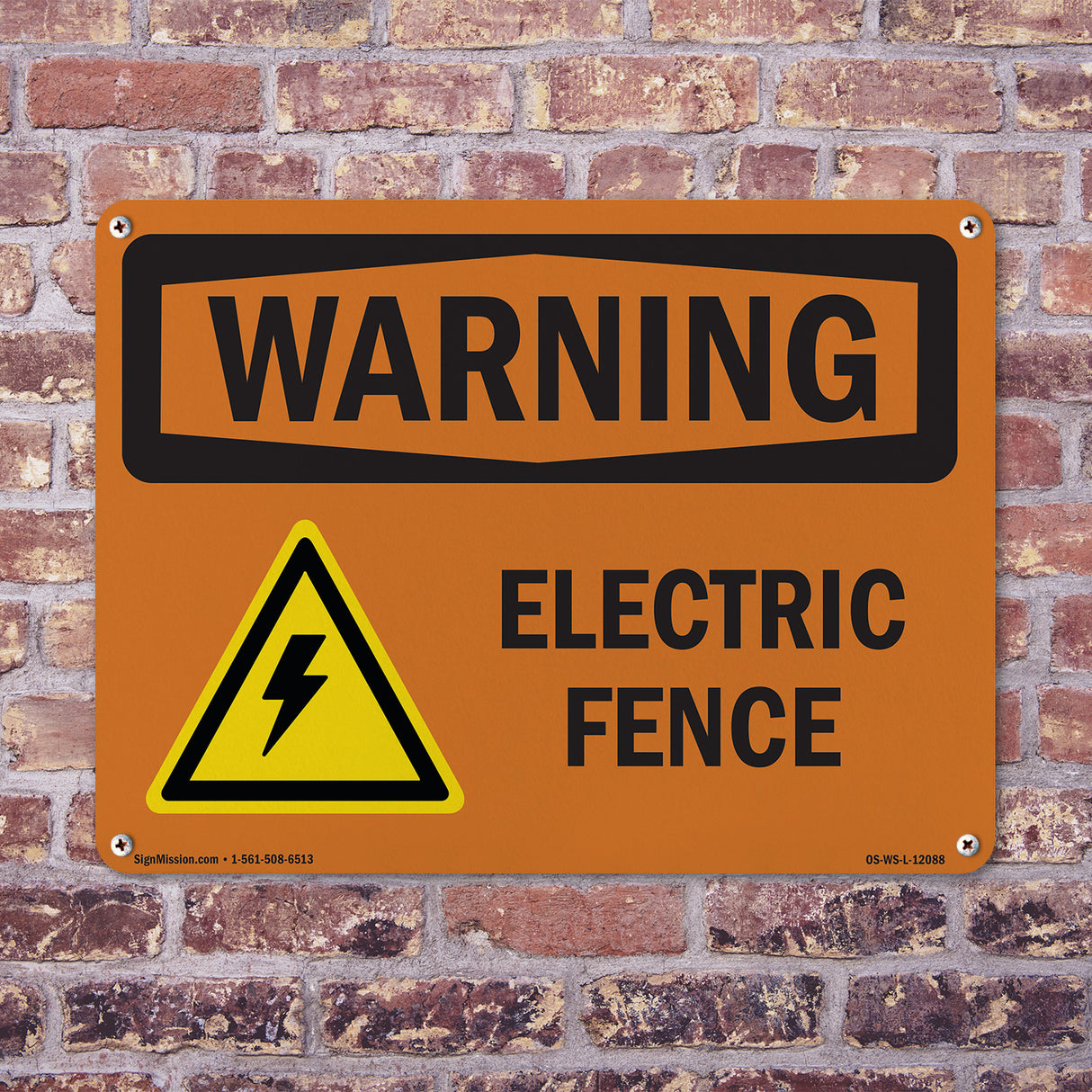 Electric Fence With Symbol