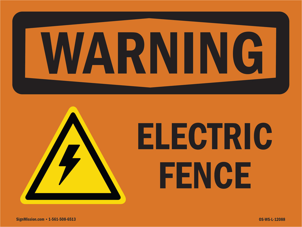 Electric Fence With Symbol