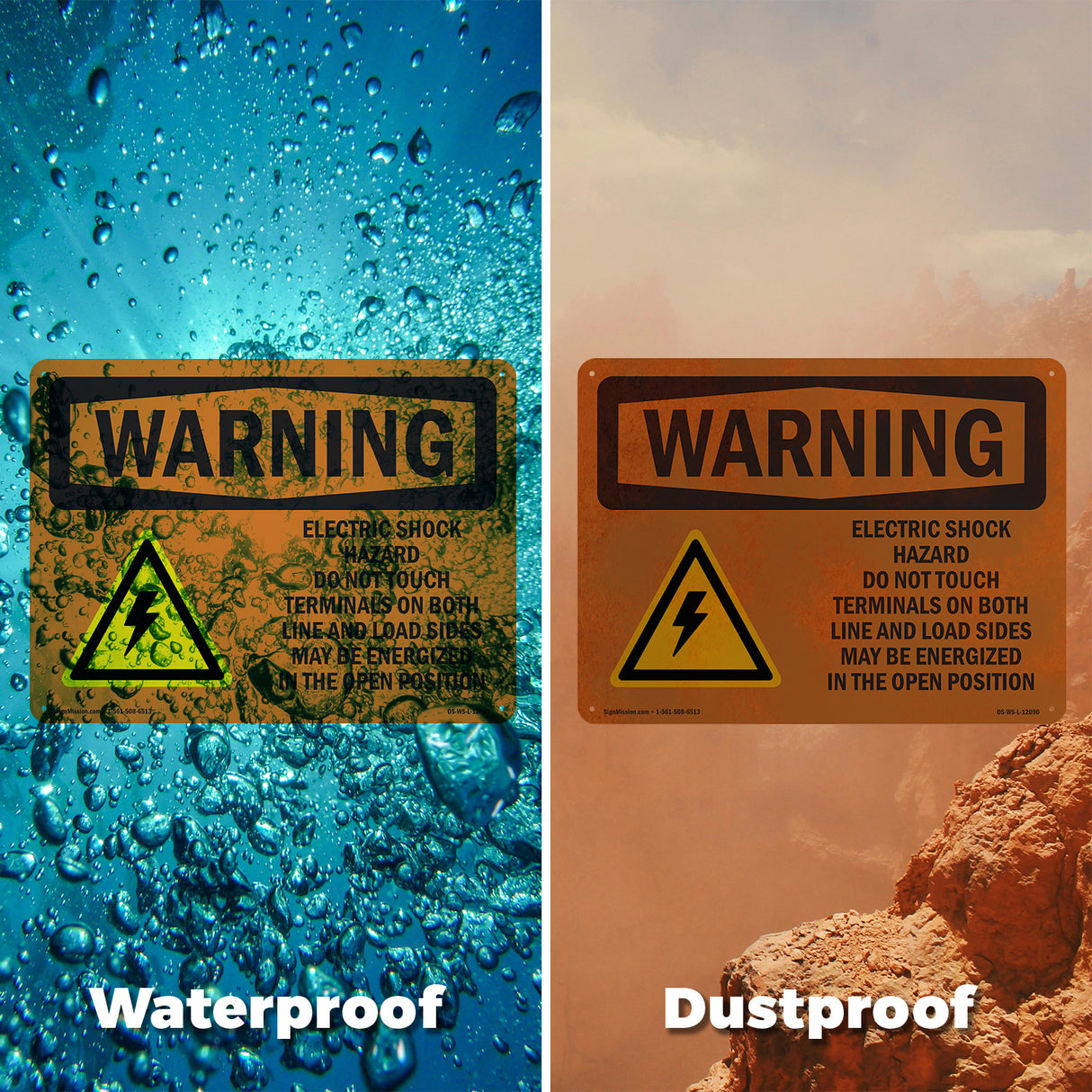 Electric Shock Hazard Do Not With Symbol