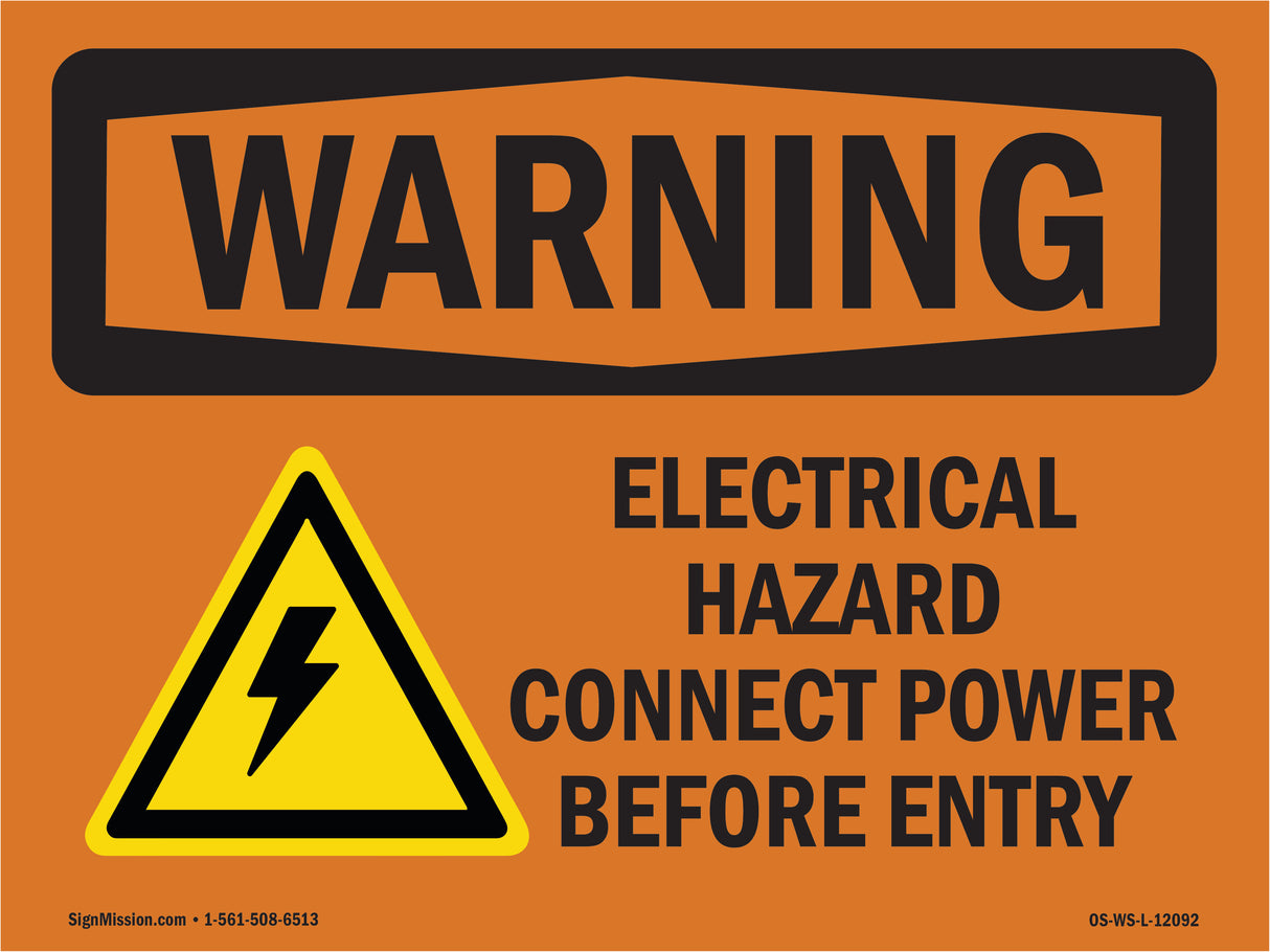 Electrical Hazard Disconnect With Symbol