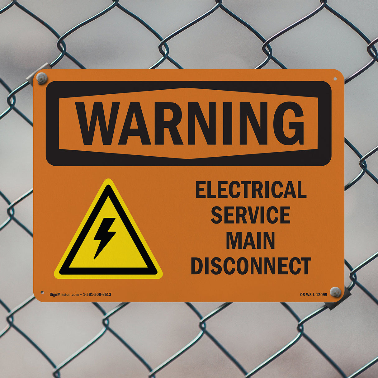 Electrical Service Main Disconnect With Symbol