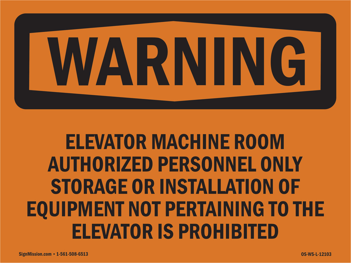 Elevator Machine Room Authorized Personnel