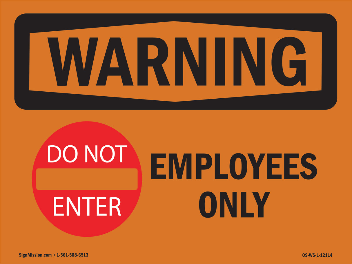 Employees Only With Symbol